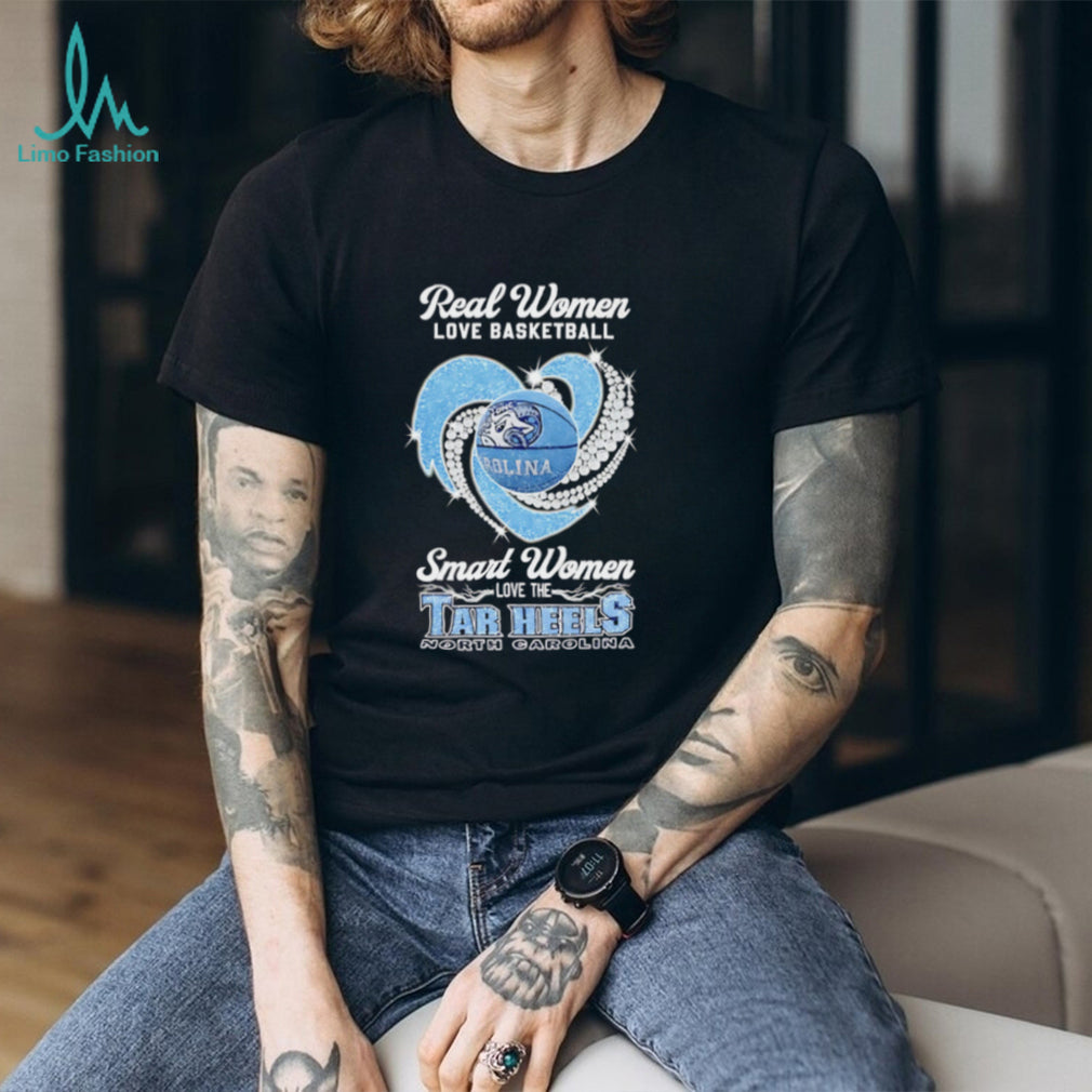 Real women love basketball smart women love the Tar Heels North Carolina shirt