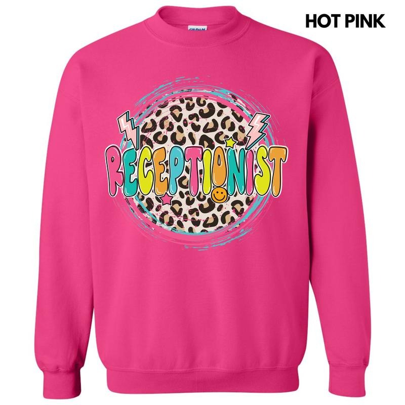 Receptionist Leopard Sweatshirt 'NLB' T-Shirts, Hoodie | PodTeesHub.com