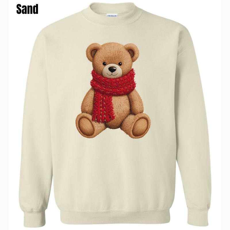 Red Scarf Teddy Bear Sweatshirt 'BFNLB' T-Shirts, Hoodie | PodTeesHub.com