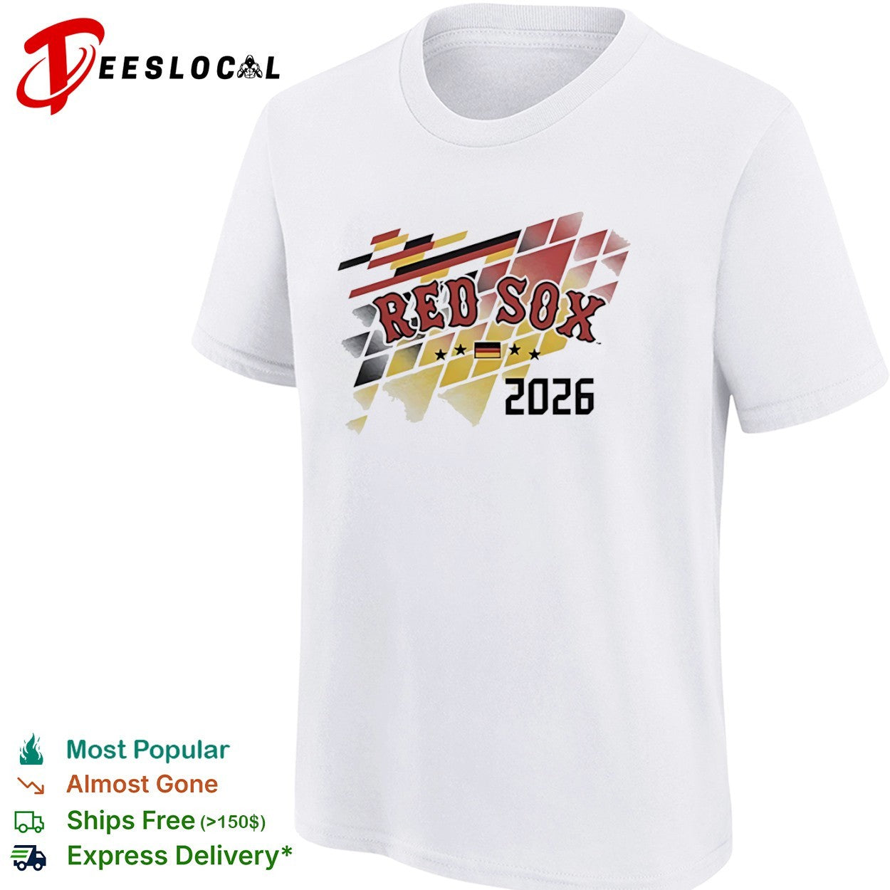 Red Sox 2026 Germany Flag International Series MLB Professional Baseball Team shirt