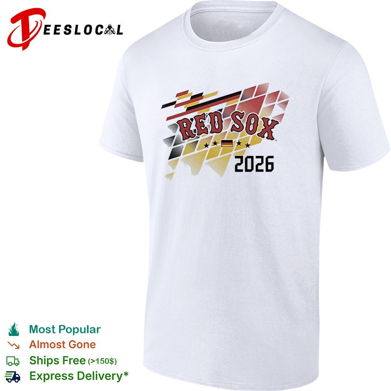 Red Sox 2026 Germany Flag International Series MLB Professional Baseball Team shirt