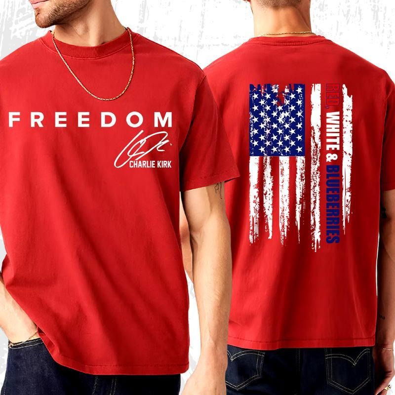 Red White & Blueberries Unisex T-shirt, Men's Women's Shirt, Gift for Fan, Red Shirt, C.K Birthday Tee, Wear Red on...