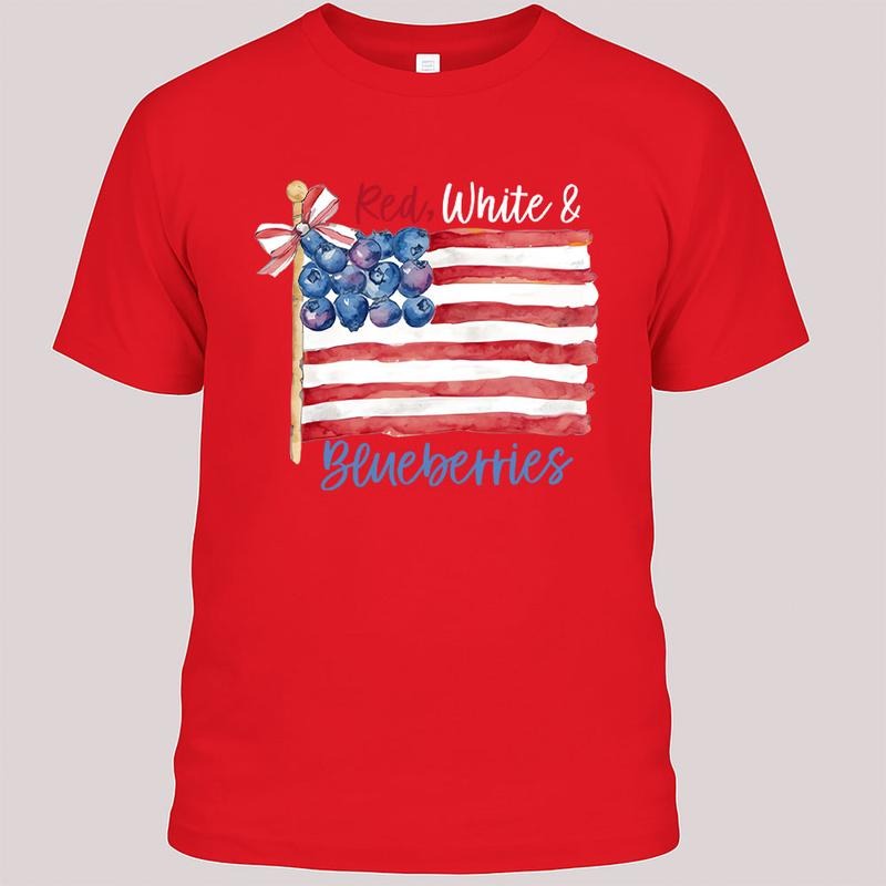 Red White and Blueberries Shirt, Freedom USA Flag Shirt, Red White & Blueberries Charlie Kirk 1993-2025 Memorial Freedom...