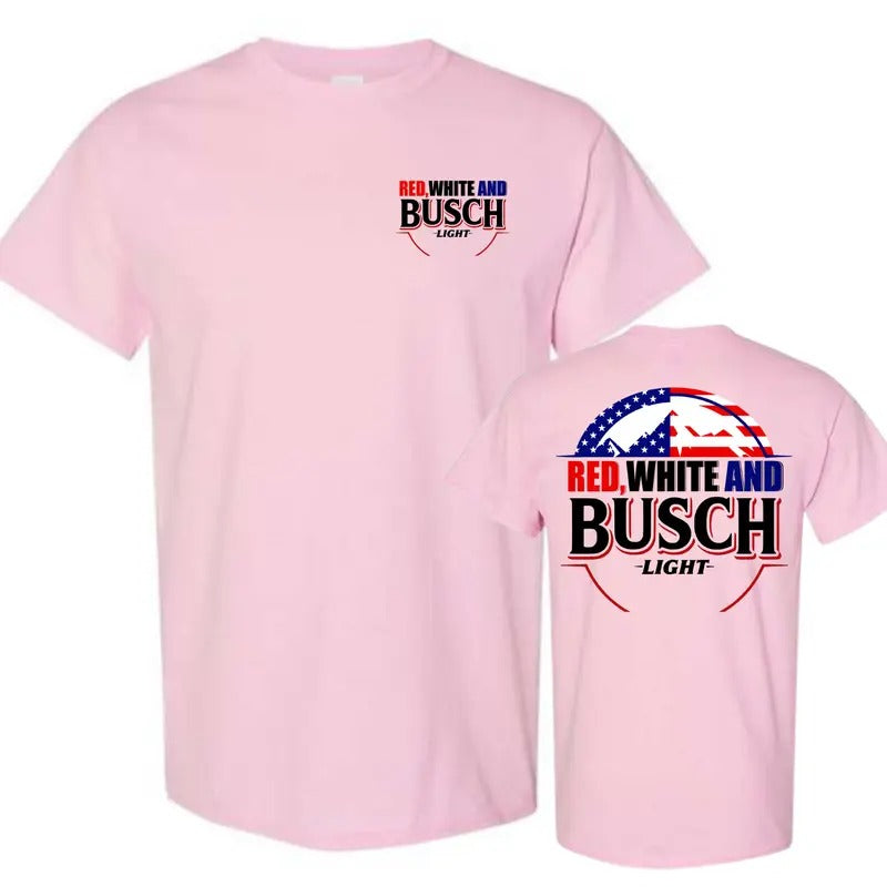 Red White and Busch Light 4th Of July T-Shirt, Sweater and Hoodie, Gift for Women and Men Sweatshirt | PodTeesHub.com