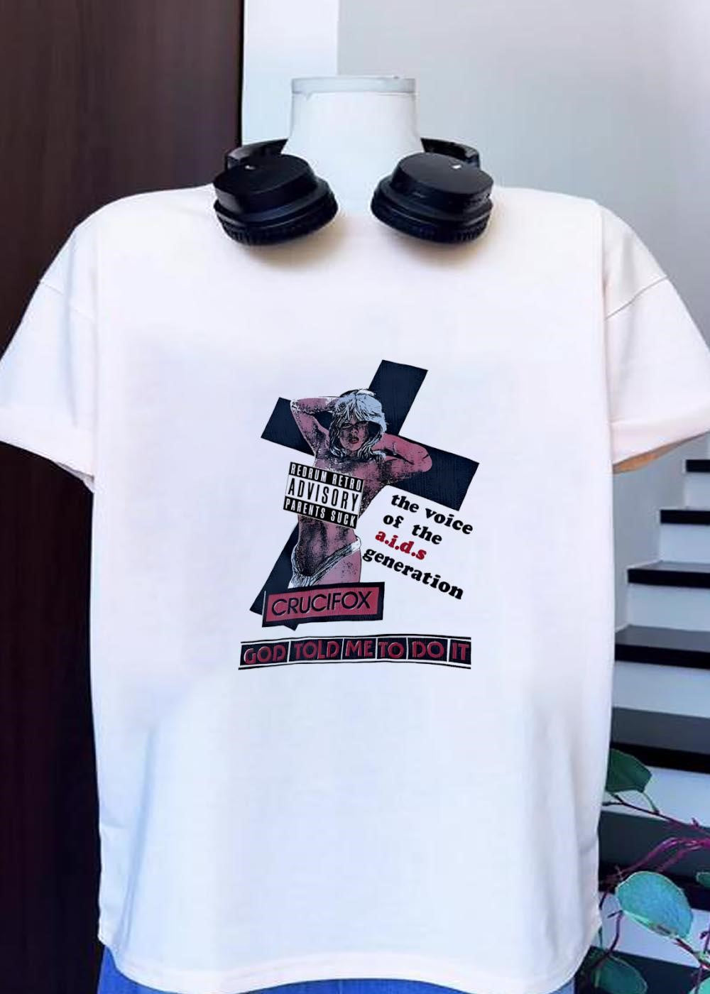 Redrum Retro Crucifox The Voice of the AIDS Generation God Told Me to Do It Shirt