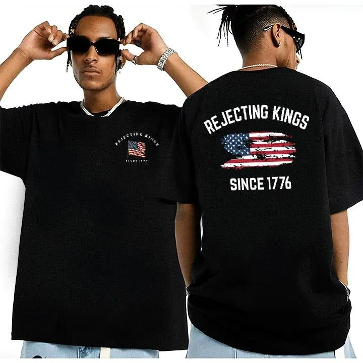 Rejecting Kings Since 1776 Shirt, No Kings In America T-Shirt, Pro Democracy Shirt, Anti Authoritarian Tee, For Men, For...