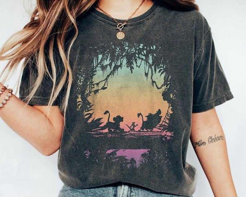 Remake The Lion Kingg Hakuna Matata Silhouettee Jungle Trio Tshirt, Family Matching Shirt, Gift Ideas Men Women, Trendy...