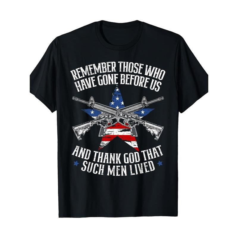 Remember The Fallen Soldiers USA Flag American Memorial Day T-Shirt- 180g, 100% cotton T-shirt as a gift for friends and...