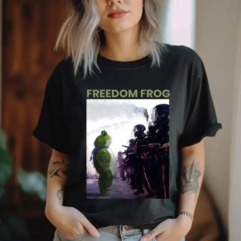 Resist Equality Frog T-shirt, Freedom & Justice Inspired Graphic T-Shirt, Social Awareness Statement Top, Unisex...