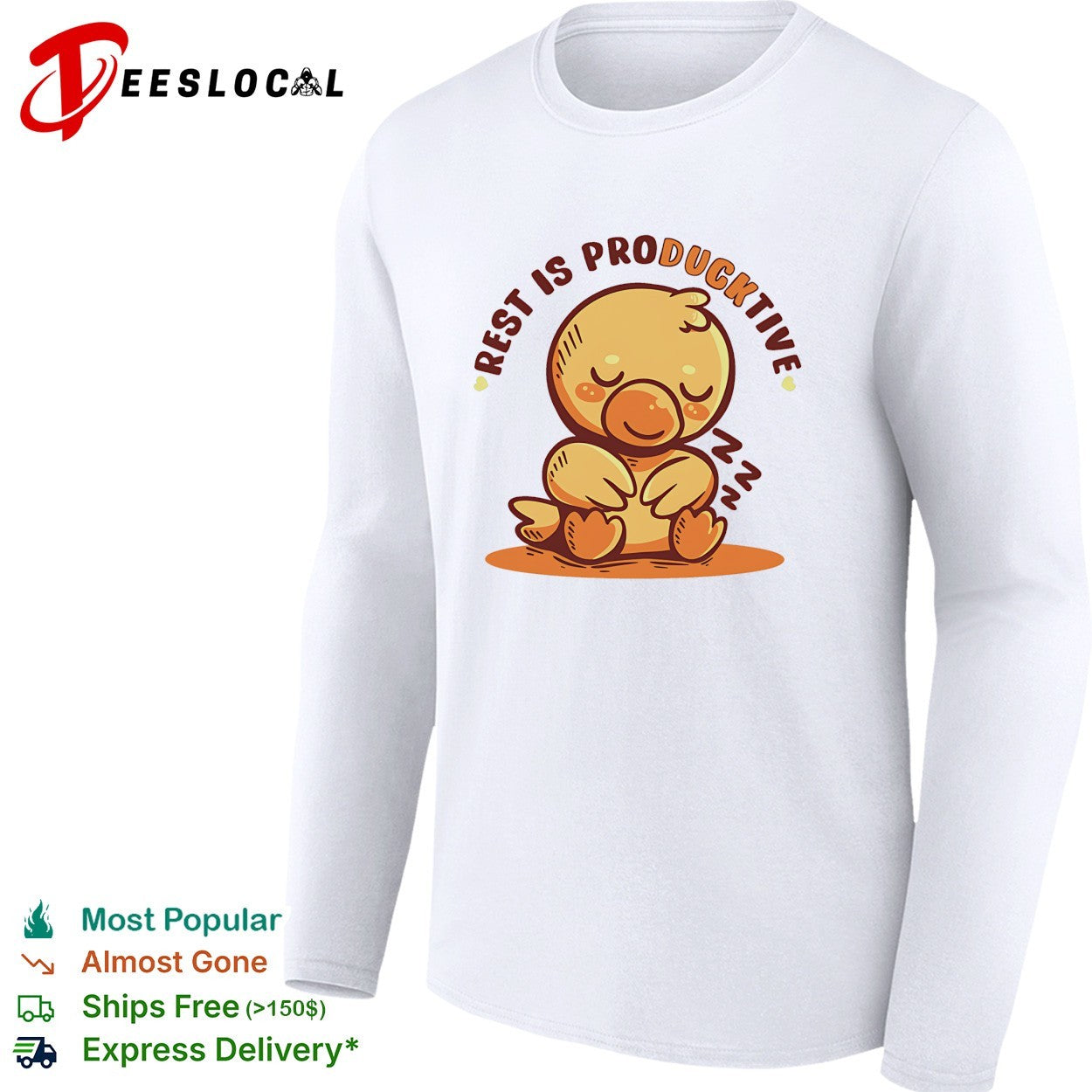 Rest is ProDucktive a resting duck sleeping shirt