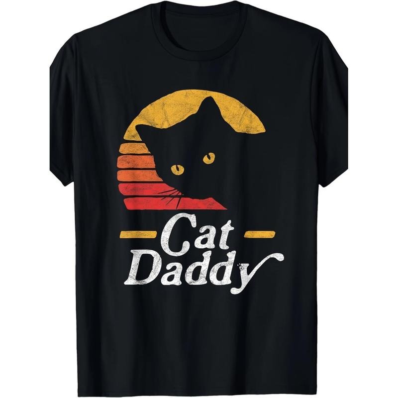 Retro 80s Cat Daddy Vintage Distressed T-Shirt Design Hoodie, Sweatshirt | PodTeesHub.com