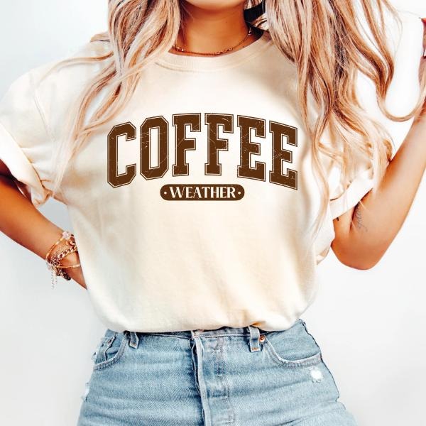 Retro Coffee Weather Shirt, Fall Coffee Lover Gift, Cute Fall Pumpkin Spice TShirt, Thanksgiving gift Hoodie, Sweatshirt