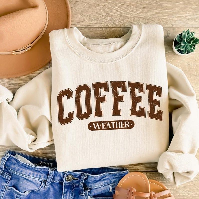 Retro Coffee Weather Sweatshirt, Fall Coffee Lover Gift, Cute Fall Sweatshirt, Pumpkin Spice Shirt, Thanksgiving gift Hoodie