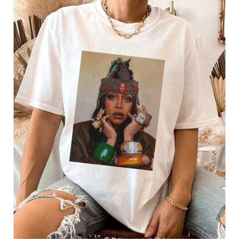 Retro Erykah Badu Country Music Shirt Gift For Men Women Unisex T-Shirt Cotton Crewneck Cotton Crewneck Hoodie, Sweatshirt