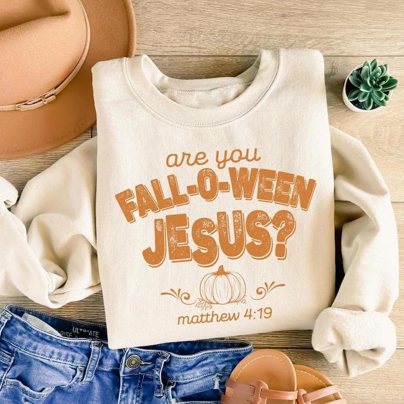 Retro Fall Religious Shirt, Are You Fall-O-Ween Jesus, Womens Christian Shirt, Follow Jesus Shirt, Bible Matthew Shirt,...