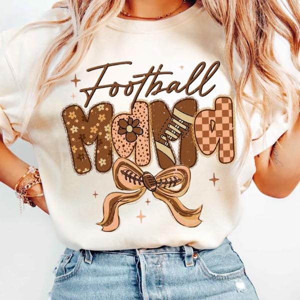 Retro Floral football Game day TShirt, Checkered Star Football Shirt, Retro football touch down TShirt Hoodie, Sweatshirt