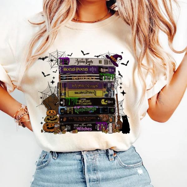 Retro Halloween Movies Y2k Shirt, Halloween Aesthetic 90s T-Shirt Hoodie, Sweatshirt | PodTeesHub.com