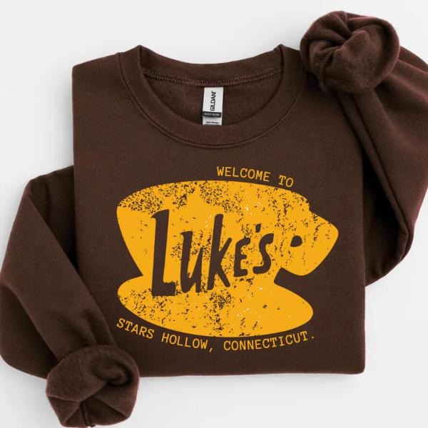 Retro Luke's Diner Sweatshirt, Stars Hollow Shirt, Gilmore Girls Collection Sweatshirt Hoodie | PodTeesHub.com
