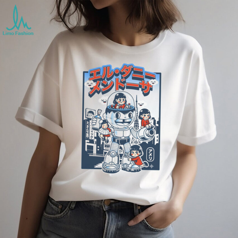 Retro Robot Mecha Anime Girls Urban T Shirt
