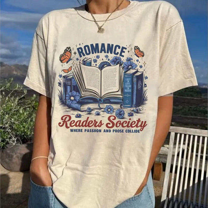 Retro Romantasy Book t-Shirt, Romance Reader and Book Lover Reading Shirt, Gift for Bookworm Lover Books and Bibliophiles...