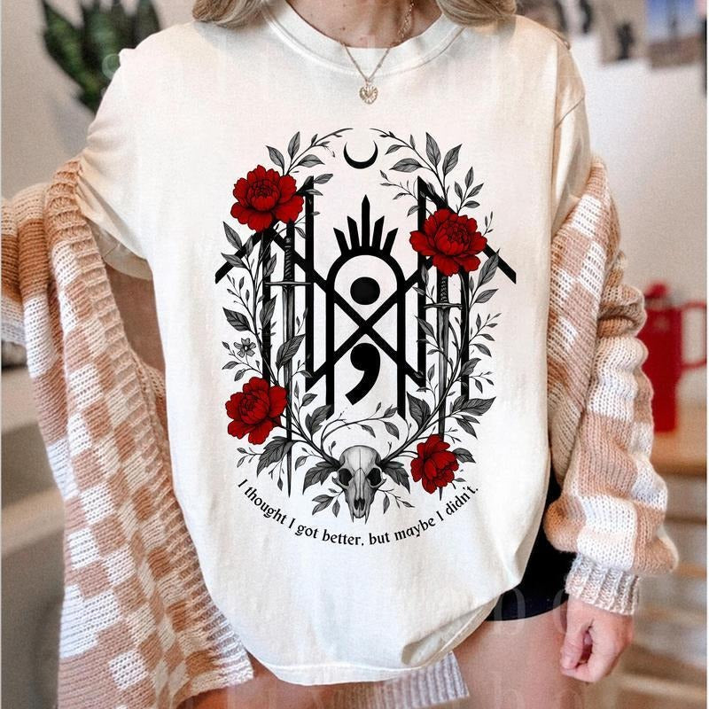 Retro Sleep Token Flowers Red Shirt, Sleep Token Tour 2025 Tee, New Song Concert Tour, Gift for Fan Hoodie, Sweatshirt