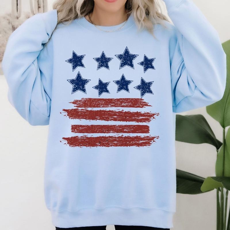 Retro Stars and Stripes, Patriotic, America, 4th of July Sweatshirt T-Shirts, Hoodie | PodTeesHub.com