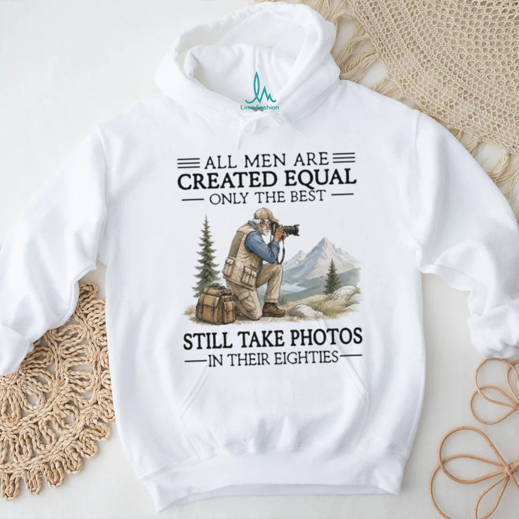 Retro Wildlife Photographer Old Man Still Take Photos Eighties Outdoor Adventure Shirt