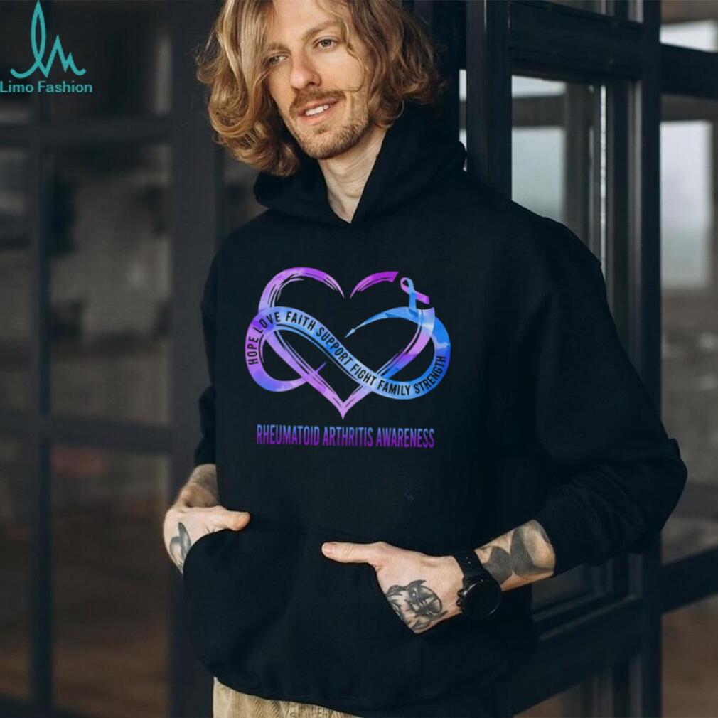 Rheumatoid Arthritis Awareness Heart Ribbon T Shirt