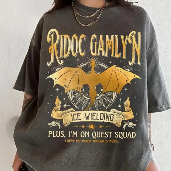 Ridoc Gamlyn Shirt, Ridoc Quest Squad Shirt, Onyx Storm Shirt, Fourth Wing Shirt, Basgiath War College Shirt, Dragon...