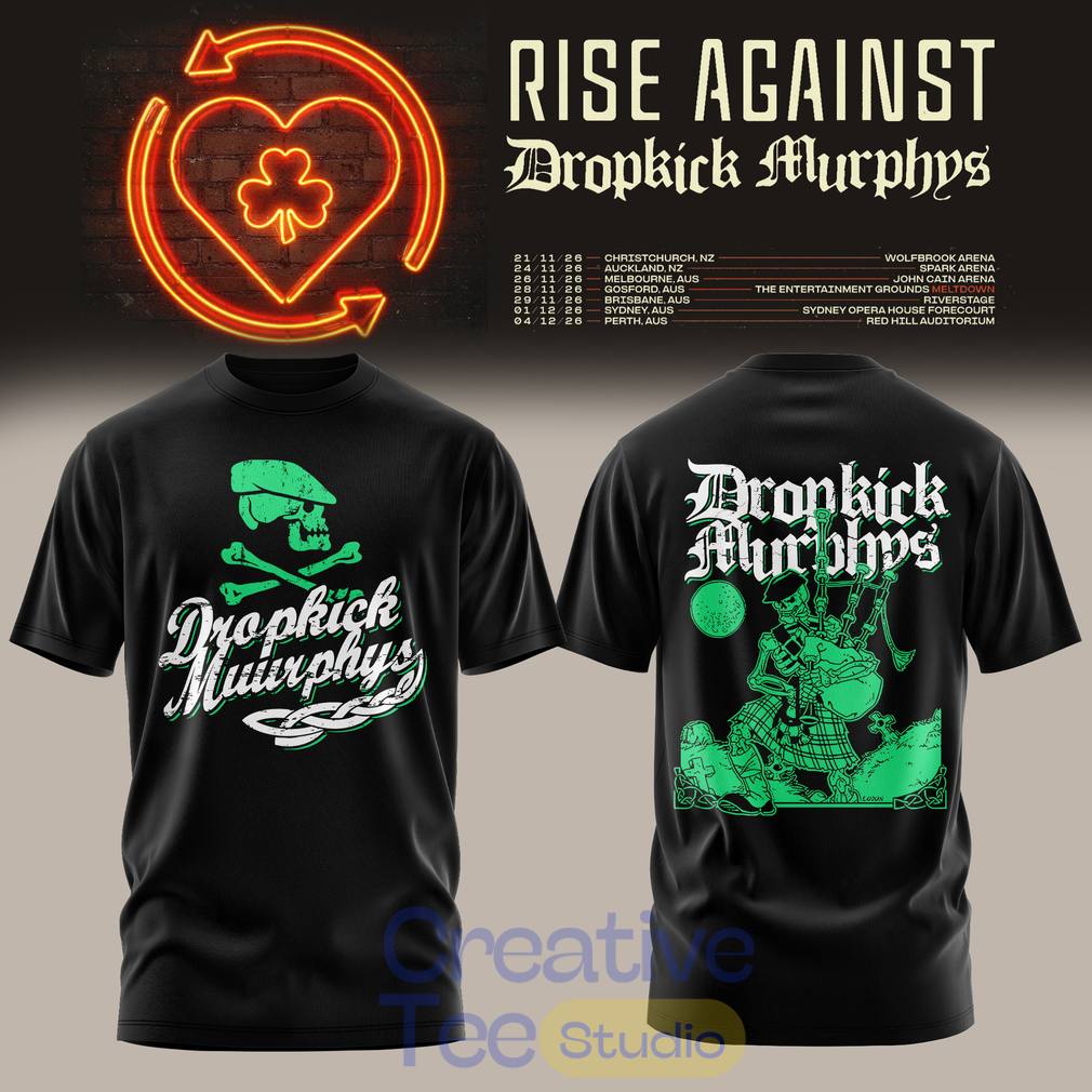 Rise Against × Dropkick Murphys Tour Celtic Riot Shirt