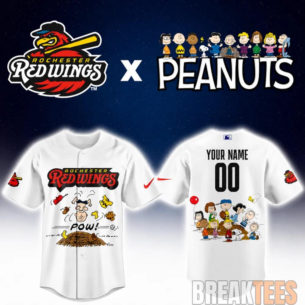 Rochester Redwings Peanuts Night MiLB 2026 Personalized Baseball Jersey
