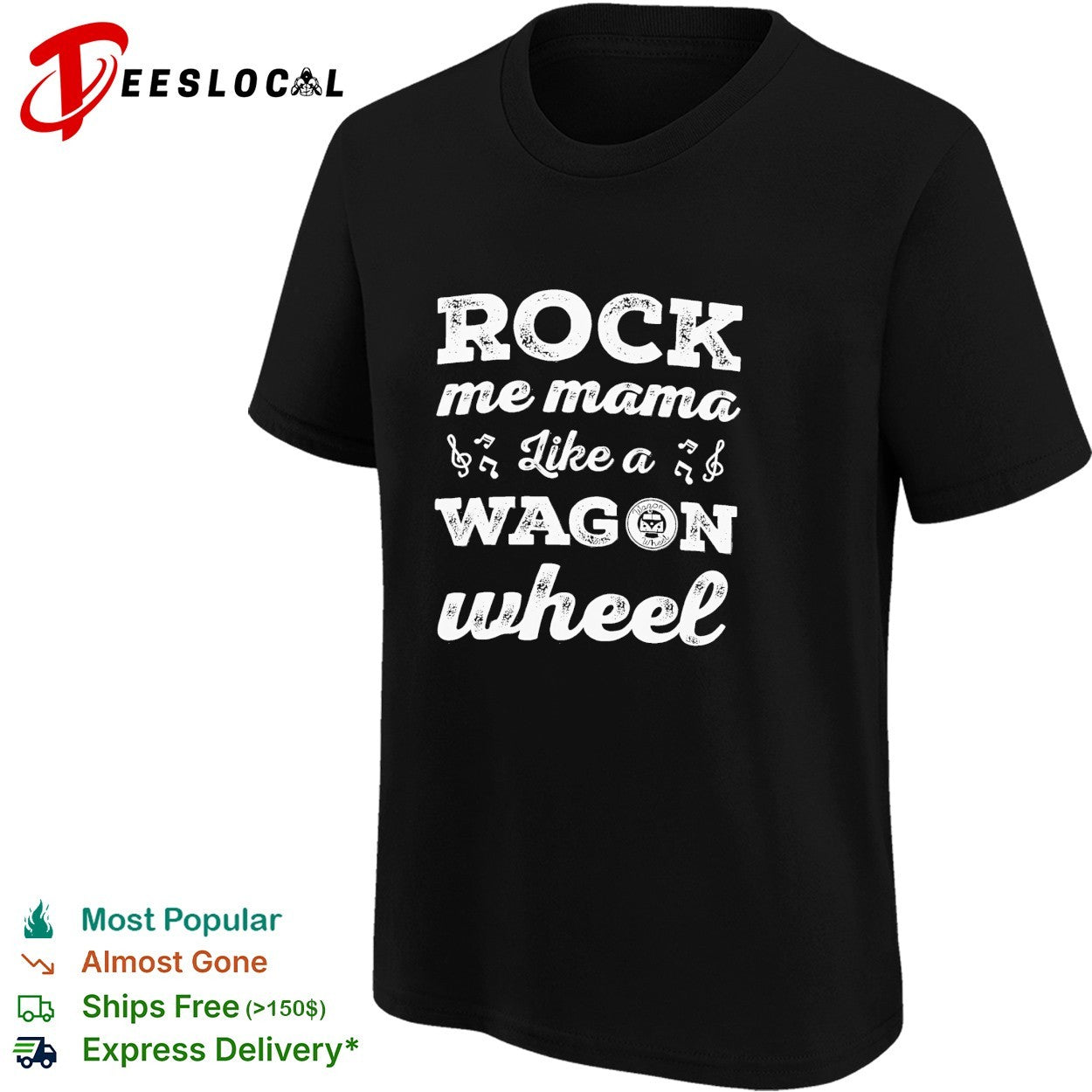 Rock me mama like a wagon wheel country music shirt