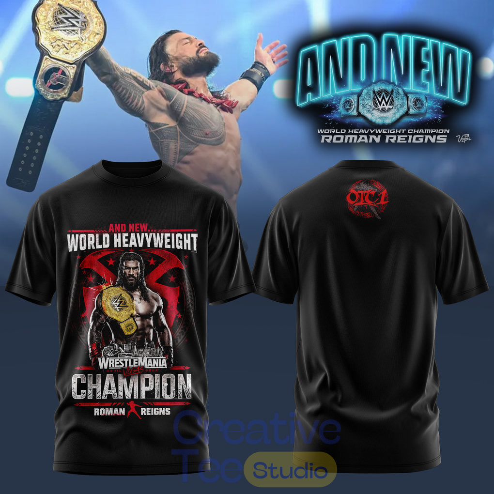 Roman Reigns World Heavyweight Champion 2026 Wreslemania 42 T-Shirt