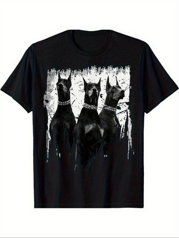 Round Neck Short Sleeve T-Shirt Regular Fit Casual Summer Top, Loose-Fitting H-Type Silhouette, Moderate Fabric Thickness...
