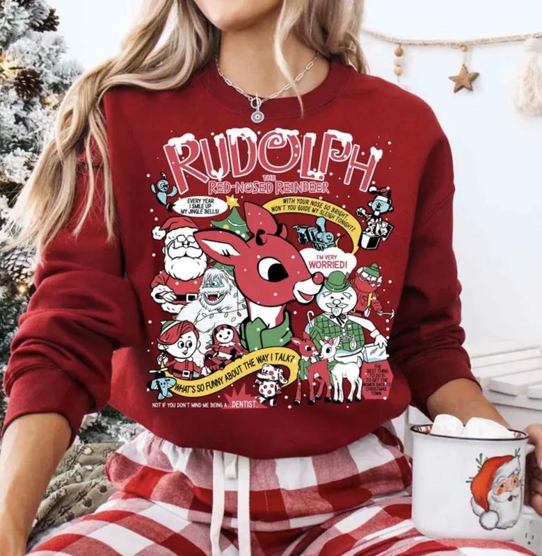 Rudolph The Red Nosed Reindeer Sweatshirt, Rudolph Christmas Sweatshirt, 90s Christmas Movies Hoodie, The Most Wonderful...