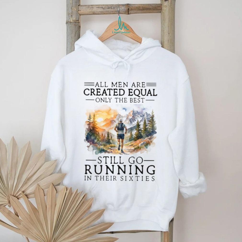 Running Marathon Men Sixties Birthday Gift Retro Trail Runner Fitness Athlete Shirt