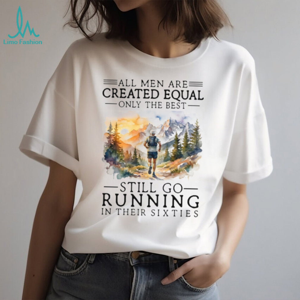 Running Marathon Men Sixties Birthday Gift Retro Trail Runner Fitness Athlete Shirt