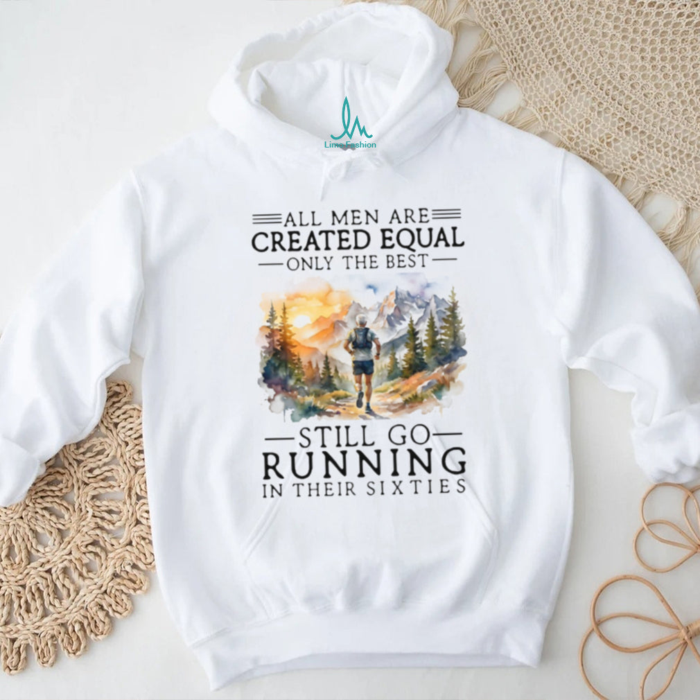 Running Marathon Men Sixties Birthday Gift Retro Trail Runner Fitness Athlete Shirt