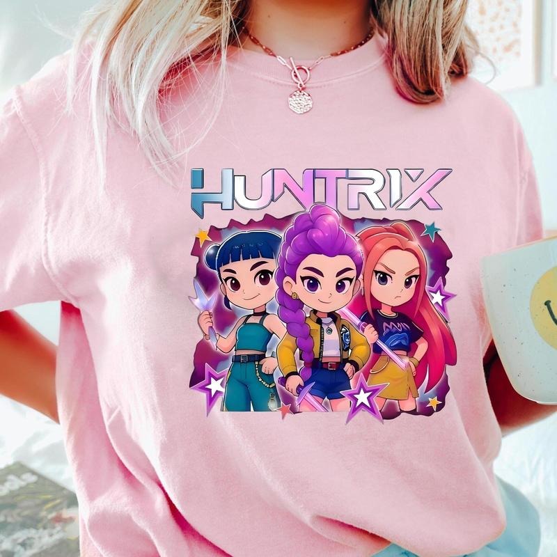 [SALE UP TO 50%] Huntrix Girls Shirt, Kpop Demon Hunter, Demon Hunters Merch Shirt Hoodie, Sweatshirt | PodTeesHub.com