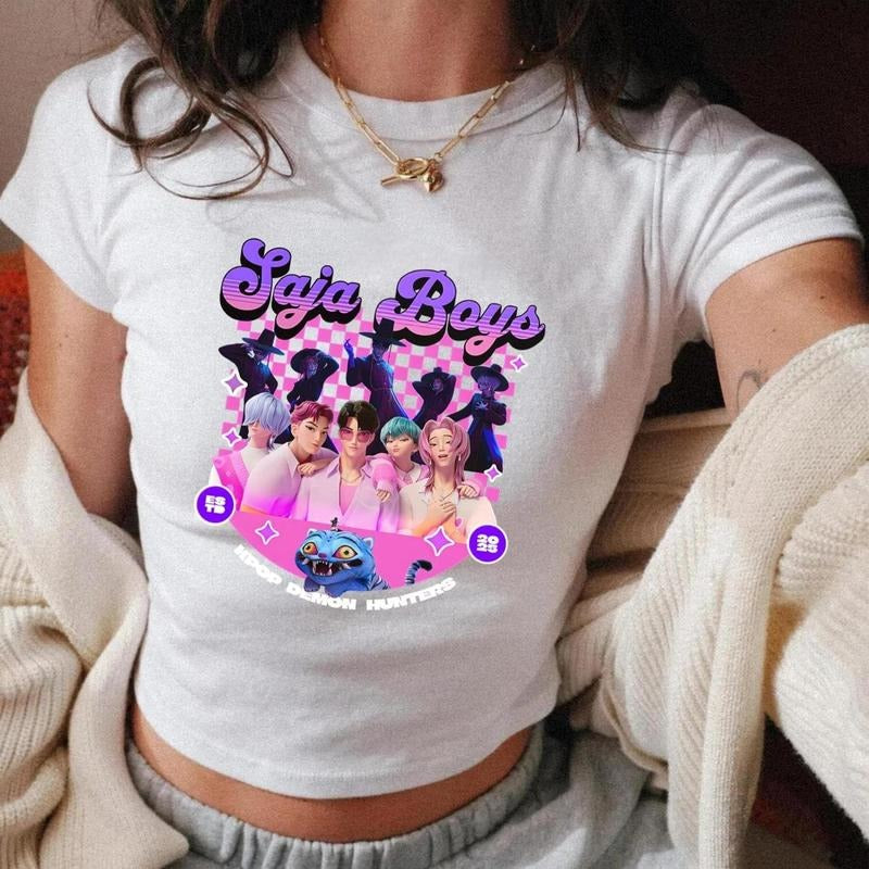 [SALE UP TO 50%] Kpop Demon Hunter Saja boys tee, Jinu Baby Tee, K-Pop Demon Hunters Baby Tee, Cool Music Merch,...