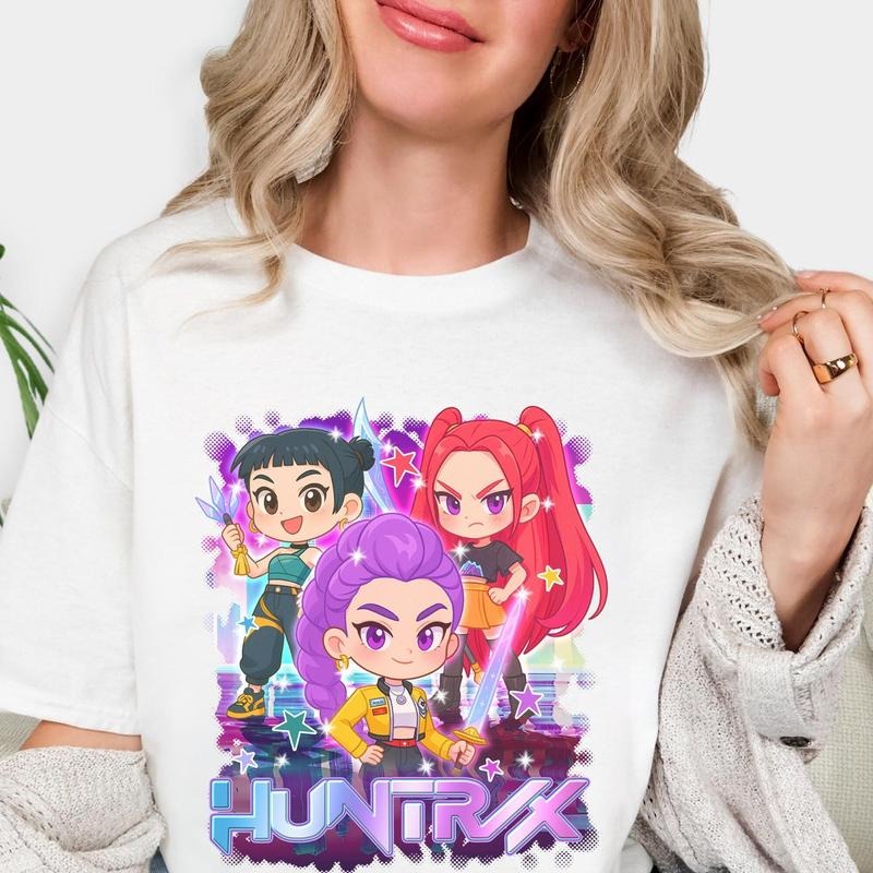 [SALE UP TO 50%] Kpop Demon Hunters Shirt, Huntrix Demon Hunters T Shirt, Huntrix Girls TShirt, Mira Rumi Joey Shirt,...