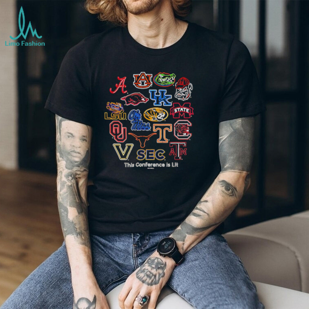 SEC College Football Teams Logo Graphic Apparel T Shirt