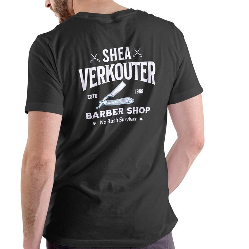 SHEA VERKOUTER BARBER SHOP, Funny T Shirt, Unisex Cotton Hoodie, Sweatshirt | PodTeesHub.com