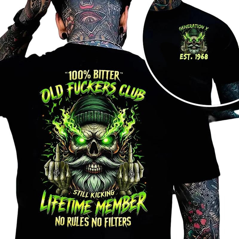 SHIP NEXT DAY -Old F*ckers Club Lifetime Member Custom Year T-shirt, Gen X FAFO T Shirt