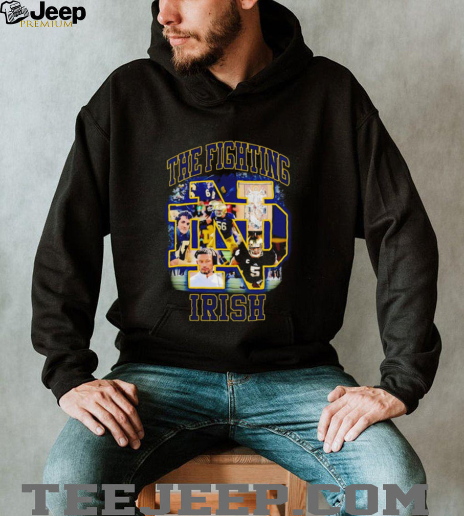 The Fighting Irish Collage with Marcus Freeman and Players shirt