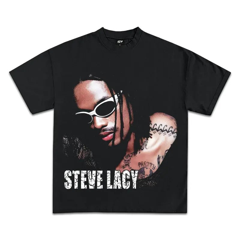 STEVE LACY GRAPHIC T-SHIRT - STREETWEAR Casual Short Sleeve Menswear Tee Hoodie, Sweatshirt | PodTeesHub.com