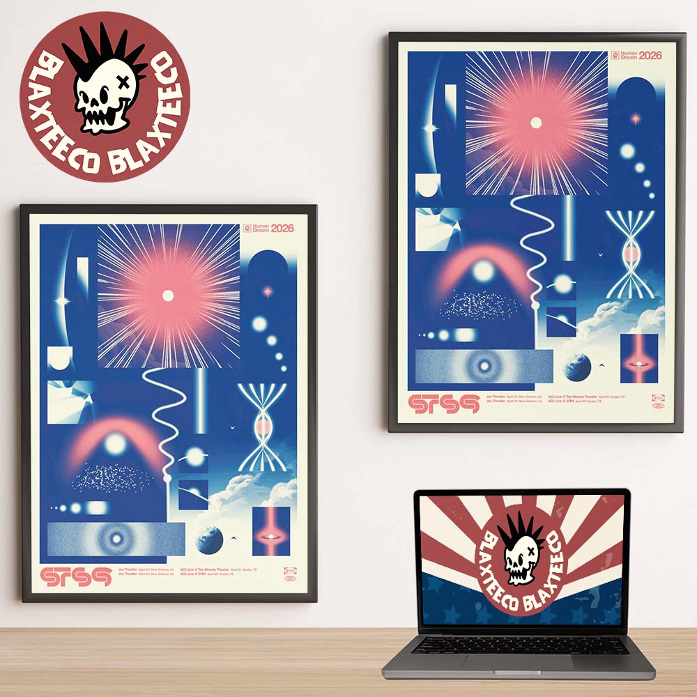STS9 Sound Tribe Sector Nine Human Dream Tour 2026 New Orleans And Austin Official Show Poster April 23 24 25 26 2026 Decor Poster Canvas