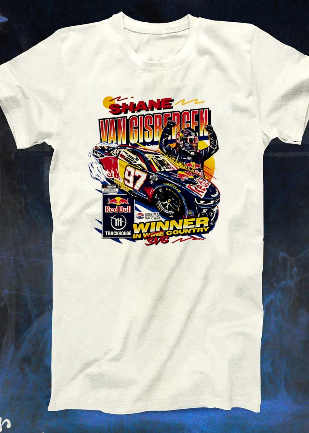 SVG Shane Van Gisbergen Winner in Wine Country Trackhouse T-Shirt