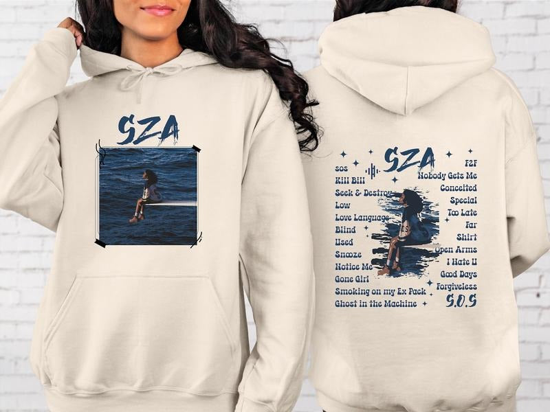 SZA SOS Album Hoodie, Sweatshirt, Music Lover Hoodie, SZA SOS Sweatshirt, Vintage Y2K Sweatshirt T-Shirts | PodTeesHub.com