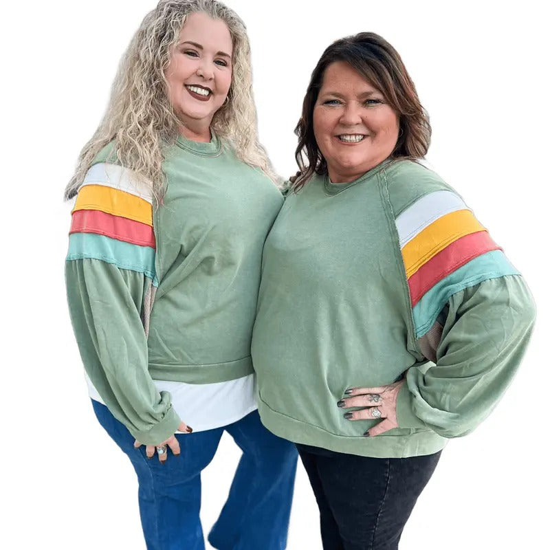 Sage Breeze Stripe Pullover T-Shirts, Hoodie, Sweatshirt | PodTeesHub.com